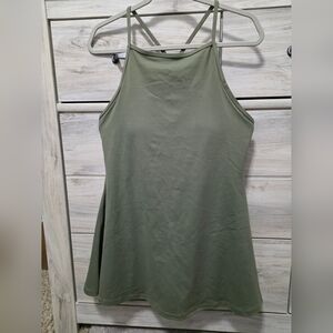 Women Olive Green Dress With Shorts